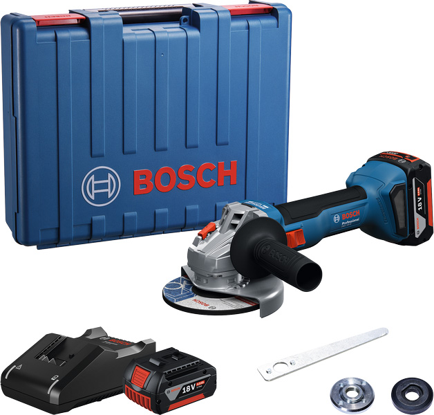 BOSCH GWS 18V-8 AKÜLÜ AVUÇ TAŞLAMA KÖMÜRÜSÜZ 18V 2X4.0AH AKÜ 115-125MM