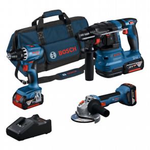 BOSCH 3 LÜ SET GBH 18V-22+GWS 18V-8+GSR 18V-45 3X4.0 AH AKÜ +TAŞIMA ÇANTASI (SET01)