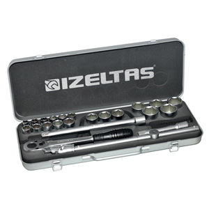 İZELTAŞ 1/2" ALTI KÖŞE LOKMA ANAHTAR TAKIMI 24 PC