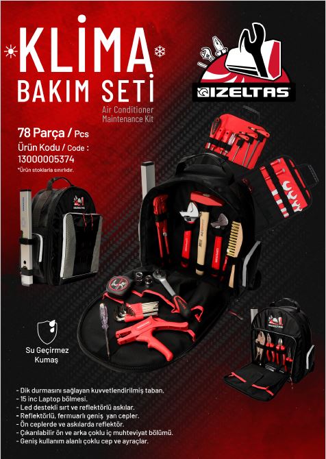 İZELTAŞ KLİMA BAKIM SETİ ÇANTASI 78 PC