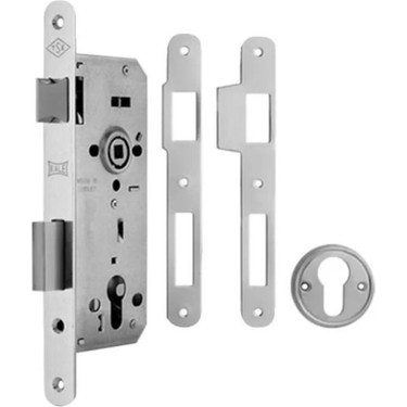 KALE STANDART SİLİNDİRLİ DAİRE KİLİT ROZET DELİKLİ 40 MM - OVAL NİKEL