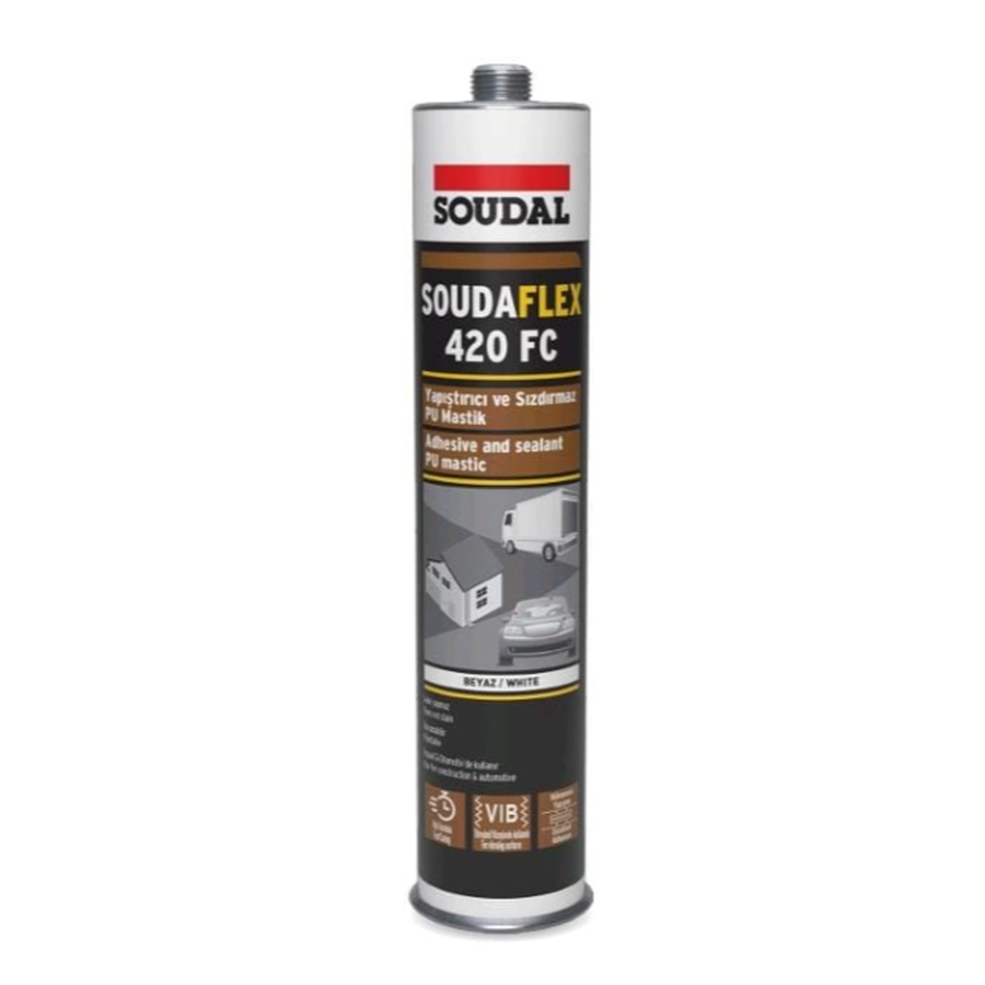 SOUDAL PU MASTİK 420PU SİYAH 280ML