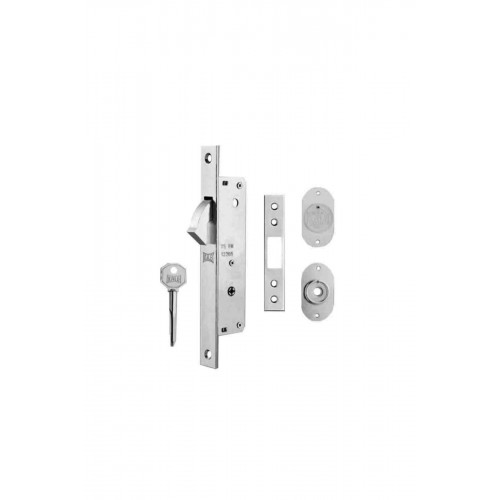 KALE SÜRME KAPI KİLİDİ PRAZİS SİLİNDİRLİ - 3 ANAHTAR 20 MM - NİKEL