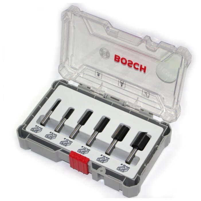 BOSCH AHŞAP FREZE UCU SETİ 8MM 6 LI (6,8,10,12,16,20MM)