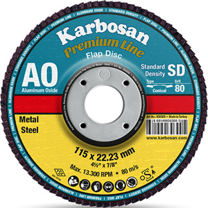 KARBOSAN FLAP DİSK ZIMPARA 115/80 P AO (1KL=120AD)