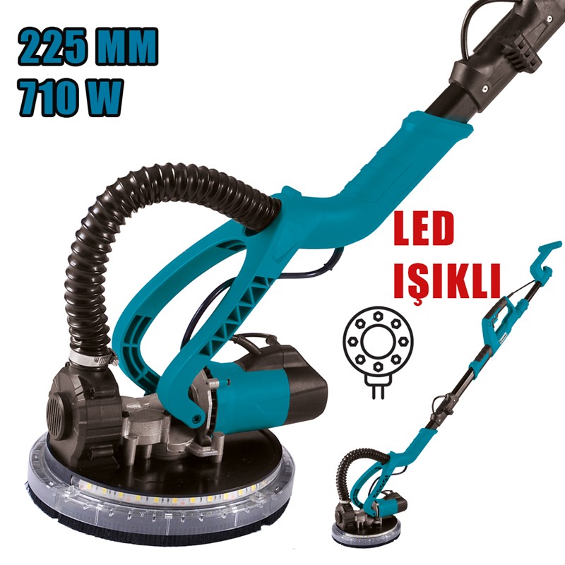 CATPOWER ALÇIPAN DUVAR ZIMPARALAMA TOZ TORBALI LED IŞIKLI 225MM 710W