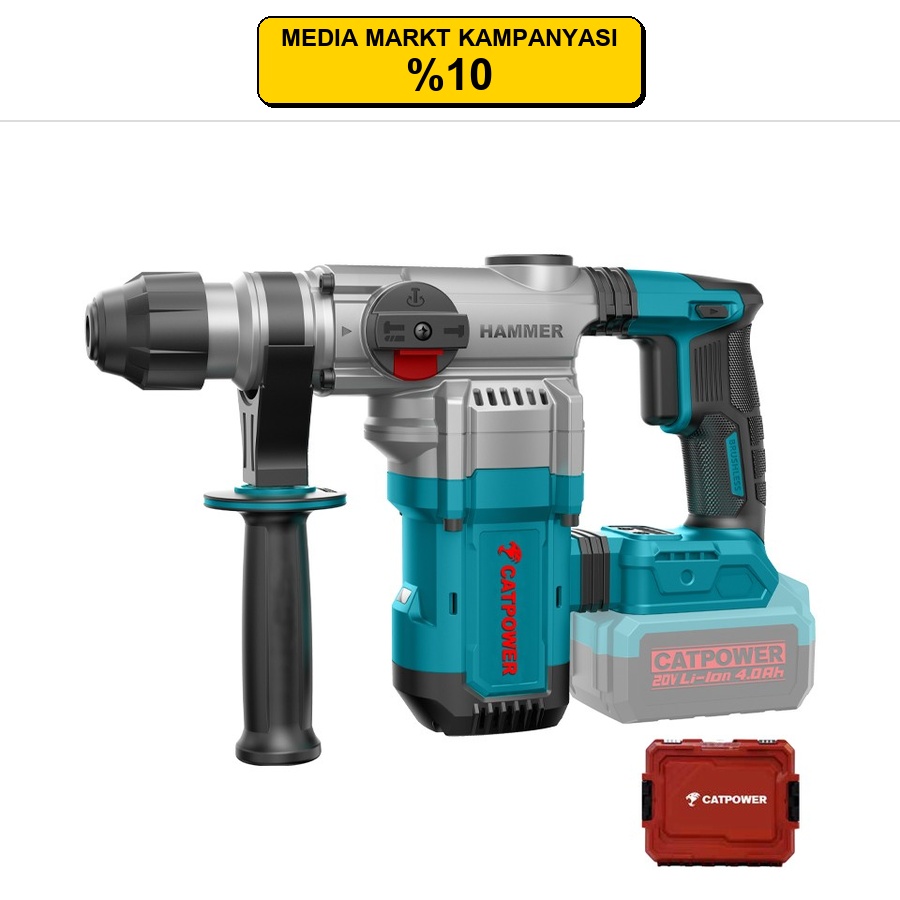 CATPOWER KÖMÜRSÜZ AKÜLÜ SDS PLUS KIRICI DELİCİ 2,7J 20V SOLO