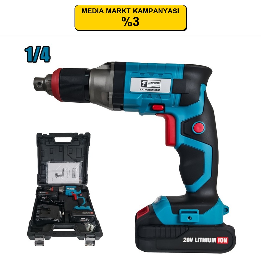 CATPOWER AKÜLÜ ALÇIPAN VİDALAMA 20V Lİ-İON 2X2.0 AH