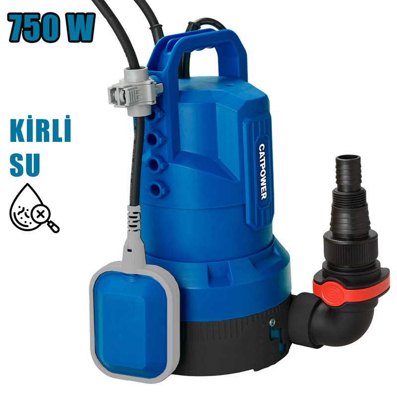 CATPOWER DALGIÇ POMPA KİRLİ SU 750W 3 KADEME TABAN 15 TON