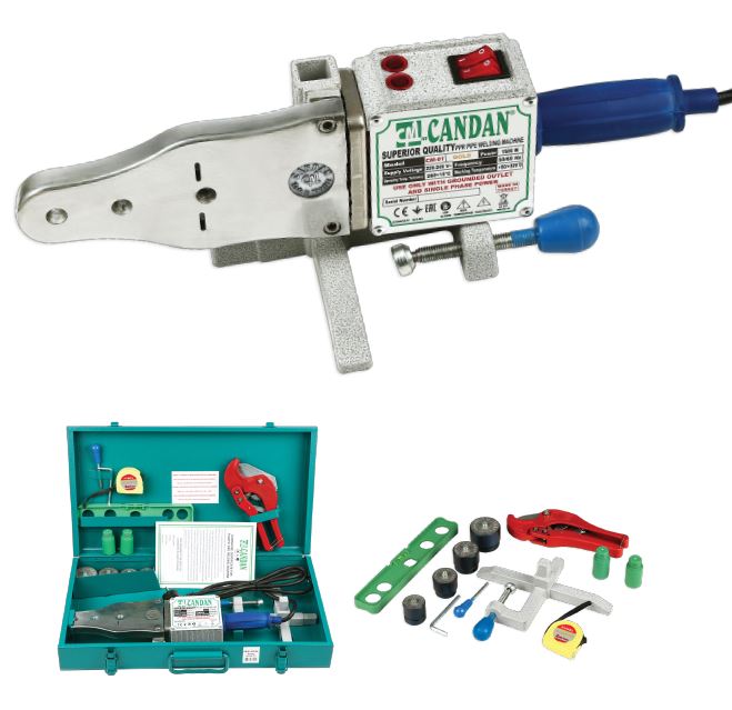 CANDAN PPRC BORU KAYNAK MAKİNESİ SETİ 850W+650W (75MM'E KADAR KAYNAK YAPABİLİR)