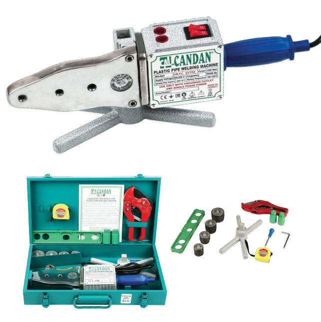 CANDAN PPRC BORU KAYNAK MAKİNESİ SETİ 750W+750W (63MM'E KADAR KAYNAK YAPABİLİR)