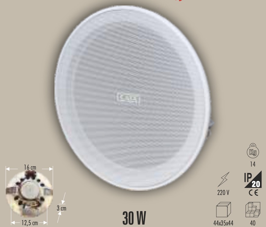 CATA 30W HOPARLÖR 16CM BALANSTLI