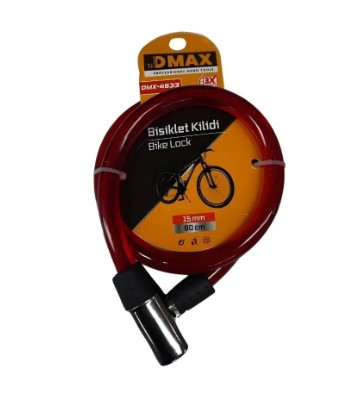 DMAX BİSİKLET KİLİDİ METAL BAŞLIKLI 80CM