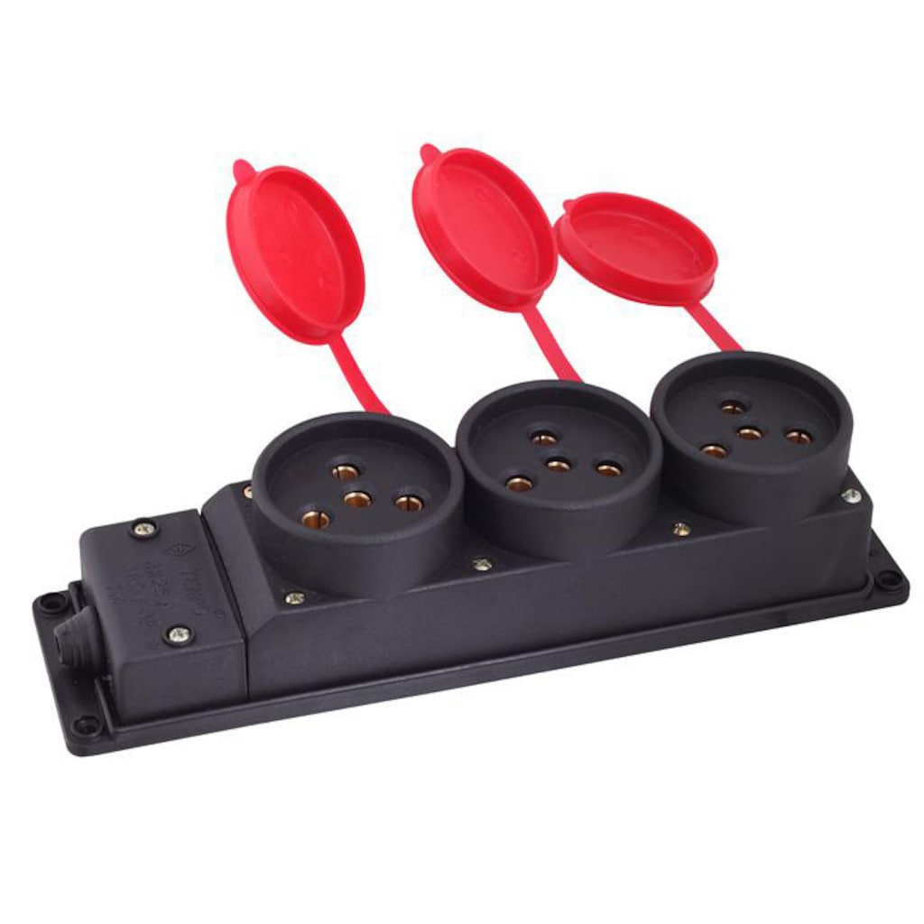 3*25 AMP. KAUÇUK 3 LÜ GRUP TRİFAZE PRİZ (9500060005)