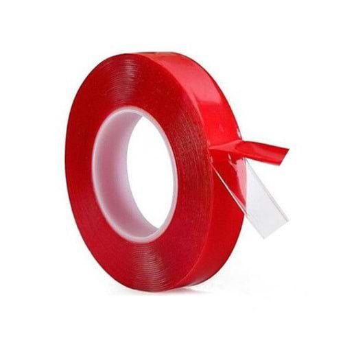ÇİFT TARAFLI AKRİLİK BANT OGS KIRMIZI/ŞEFFAF 24 MM*2 MT
