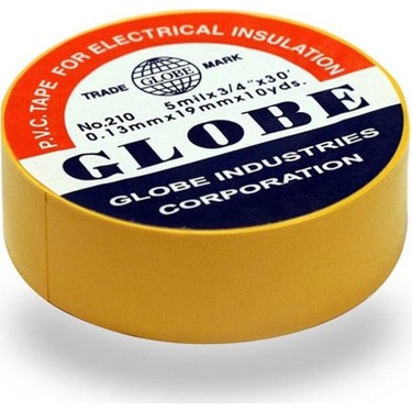 GLOBE ELEKTRİK İZOLASYON BANDI SARI 19MM*10 YRD