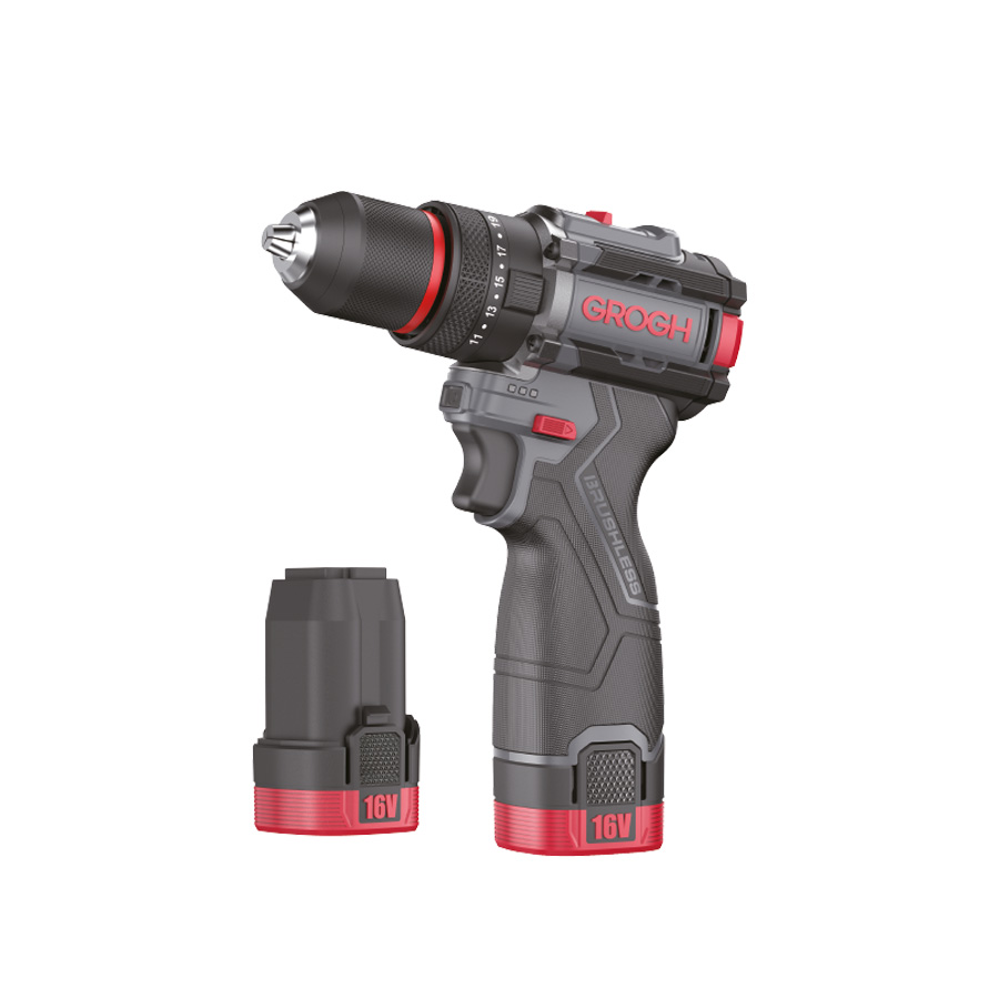 GROGH AKÜLÜ DARBELİ MATKAP 10MM 55NM 16V-2X2.0AH