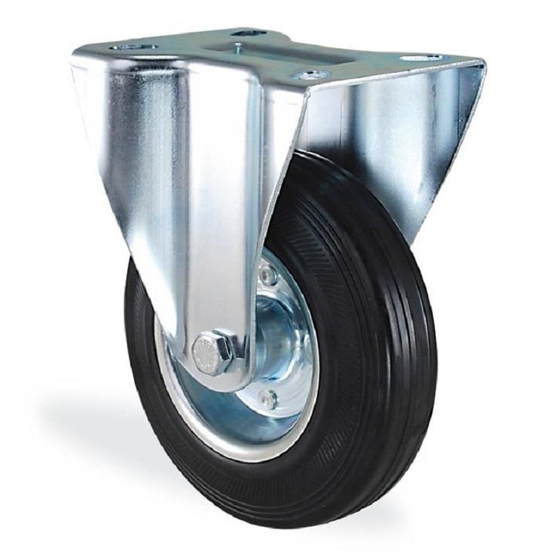 KAMA LASTİK KAPLI SABİT TEKER 80 MM