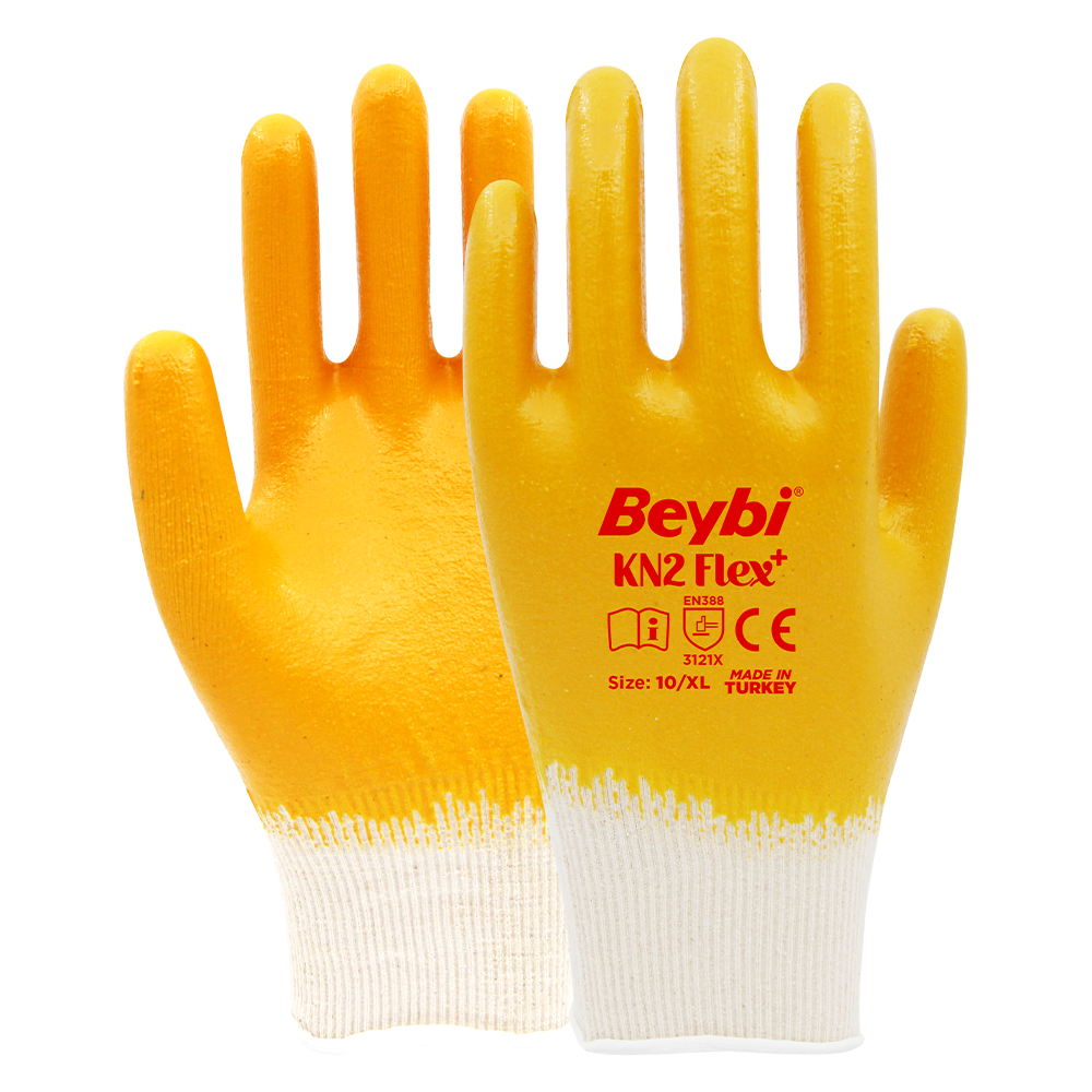 BEYBİ KN2 FLEX PLUS NİTRİL ELDİVEN SARI NO:10