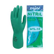 BEYBİ NTL-33 KİMYASAL KORUYUCU NİTRİL ELDİVEN 33 CM