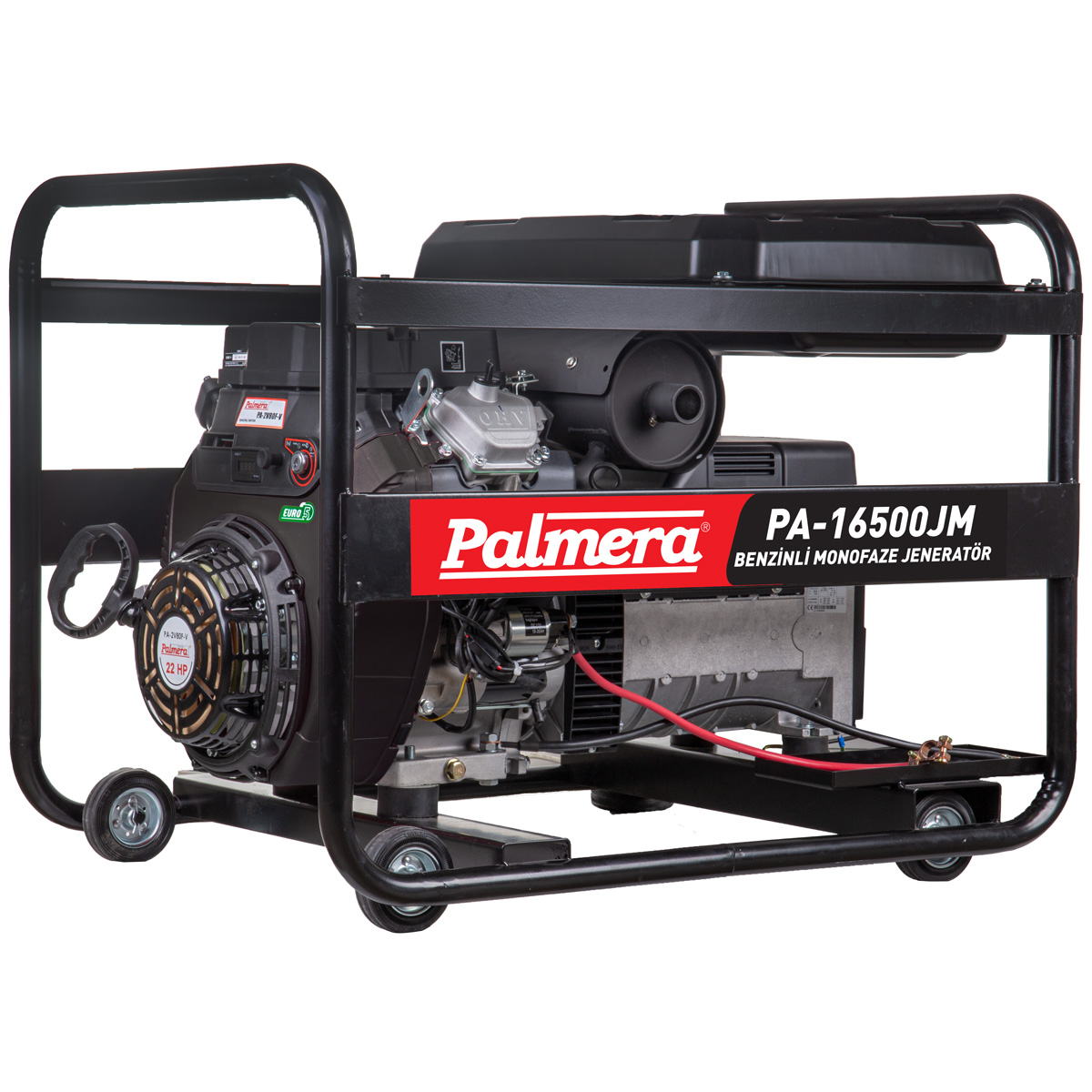 PALMERA EUR5 BENZİNLİ JENERATÖR MONOFAZE 220V 16 KVA / 12,8 KW MARŞLI