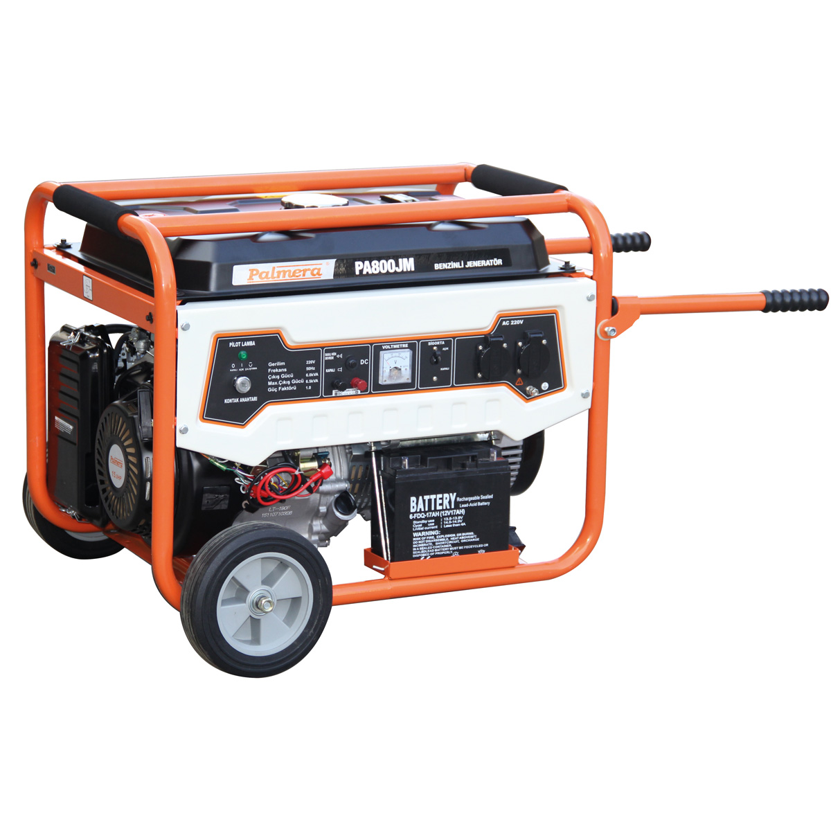 PALMERA EUR5 BENZİNLİ JENERATÖR MONOFAZE 220V 8,12 KVA / 6 KW MARŞLI