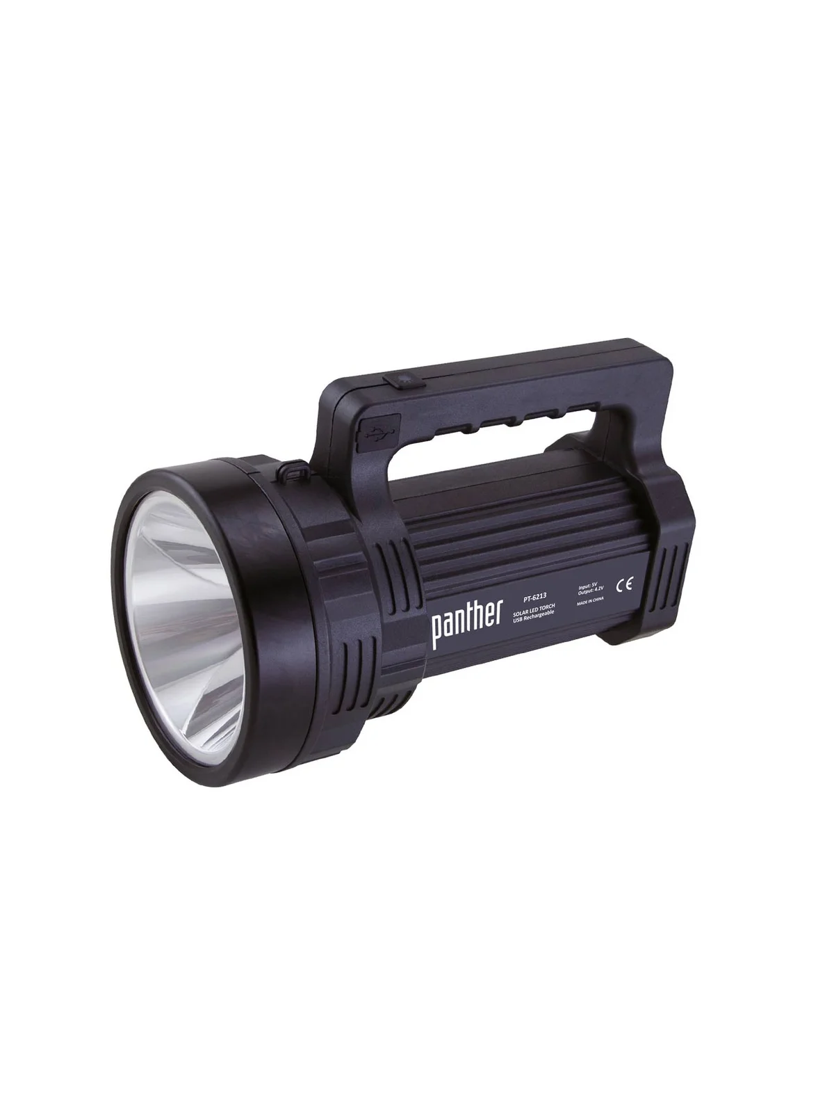 PANTHER USB ŞARJLI SOLAR EL FENERİ 2000LM