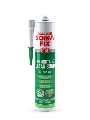SOMAFIX POLİÜRETAN MONTAJ YAPIŞTIRICI-SIVI ÇİVİ D4 CLEAR BOND 310 ML