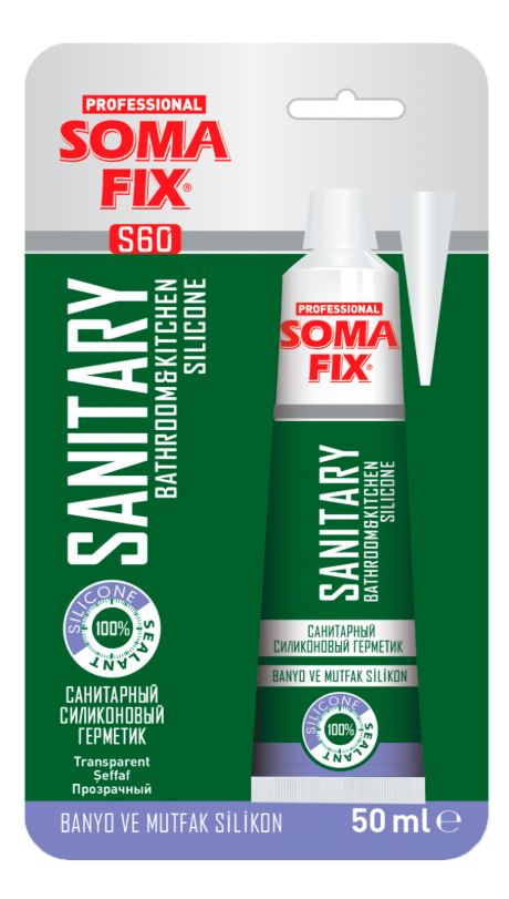 SOMAFIX BANYO-MUTFAK TÜP SİLİKON BEYAZ 50 ML
