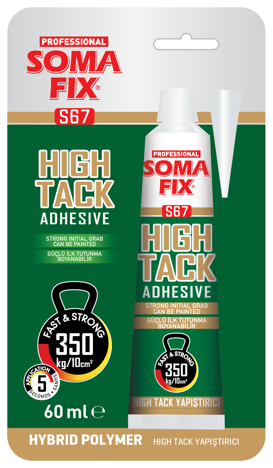 SOMAFIX HIGH TACK-HYBRID POLYMER TÜP YAPIŞTIRICI 60 ML