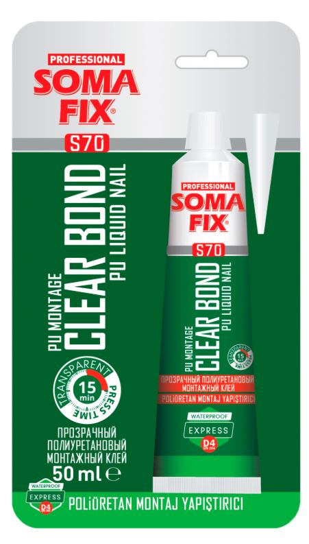 SOMAFIX POLİÜRETAN TÜP MONTAJ YAPIŞTIRICI-SIVI ÇİVİ 50 ML