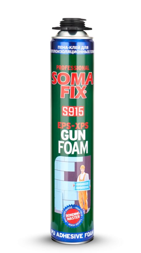 SOMAFIX POLİÜRETAN EPS-XPS MANTOLAMA KÖPÜK-TABANCALI 750 ML-940 GR