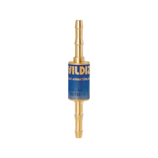 YILDIZ GAZ ALEV EMNİYET VALFİ HORTUM ARASI Q6,3MM - OKSİJEN